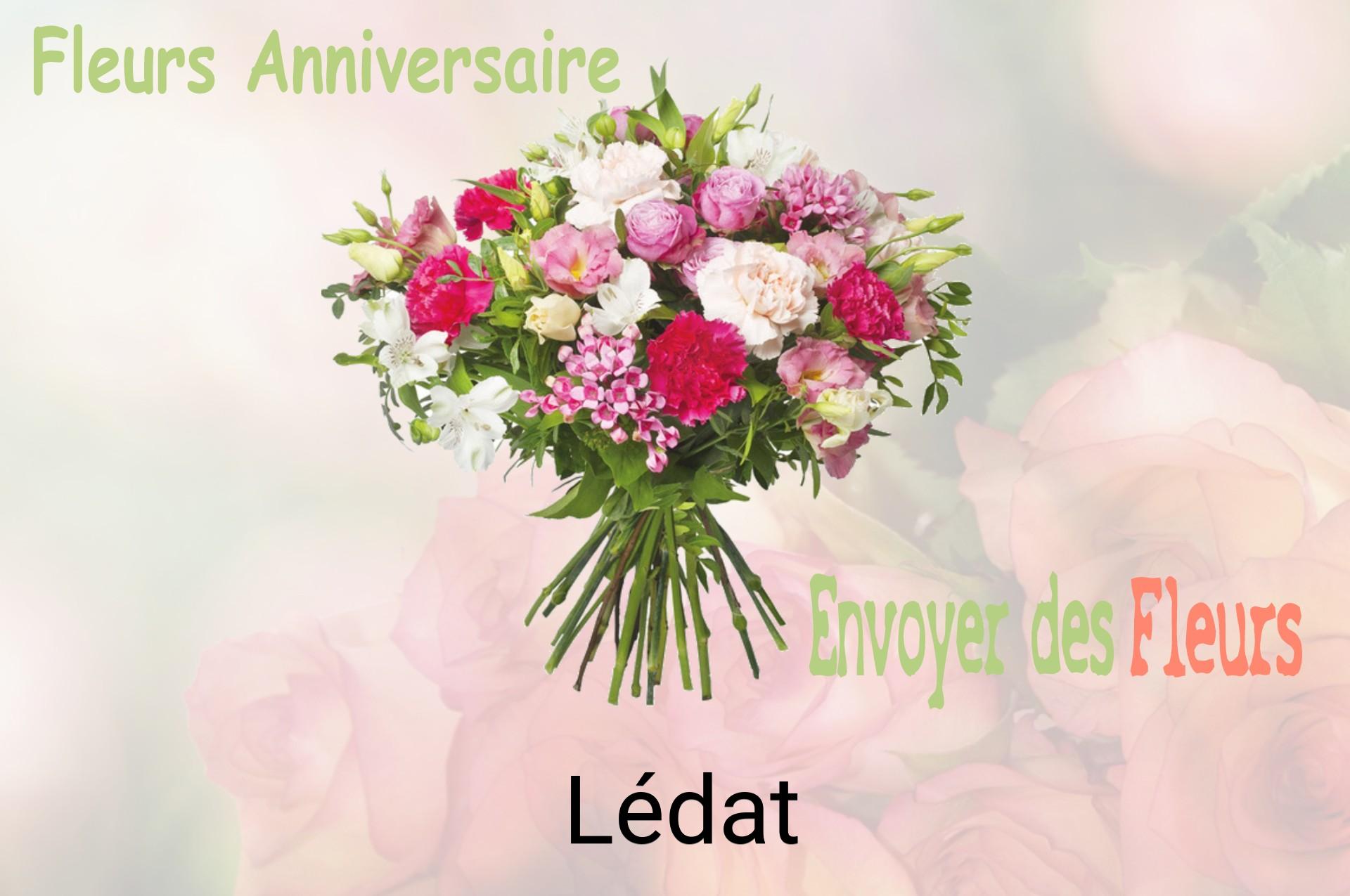 Bouquet de fleurs d’anniversaire livré à Lédat